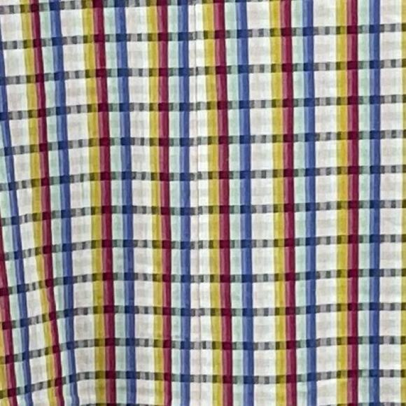 LOFT White Red Blue Yellow Plaid Cottage Fairy Boho Dress NWOT Size M - Picture 8 of 12